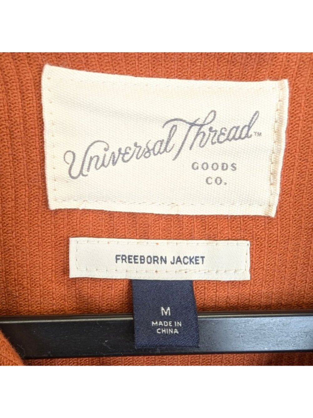 Universal Thread Freeborn Womens Corduroy Jacket Rust Orange Size M Snap Button - Picture 2 of 9